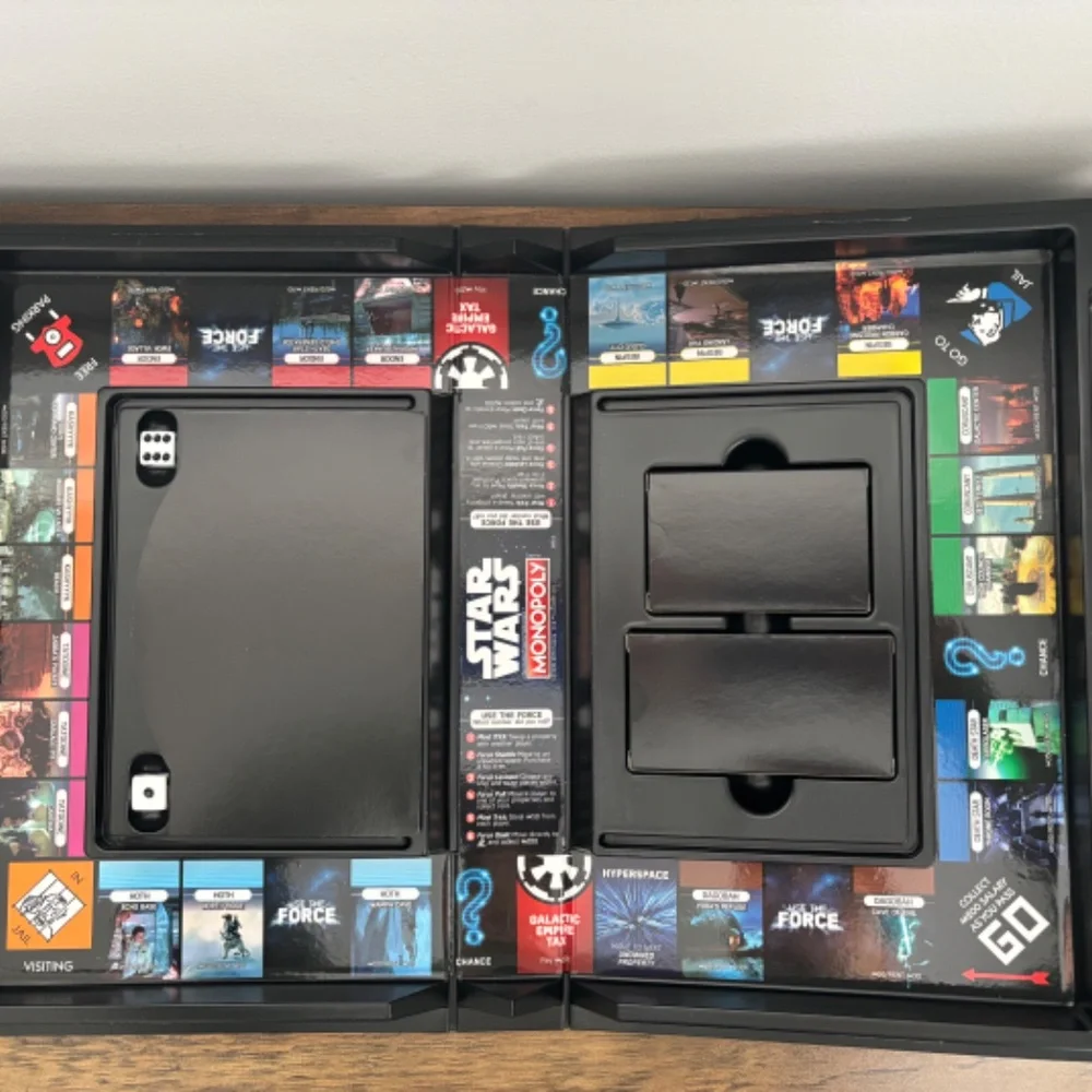 NEW! STAR WARS Monopoly DISNEY Edition Open & Play Case Box 2015 Hasbro Game